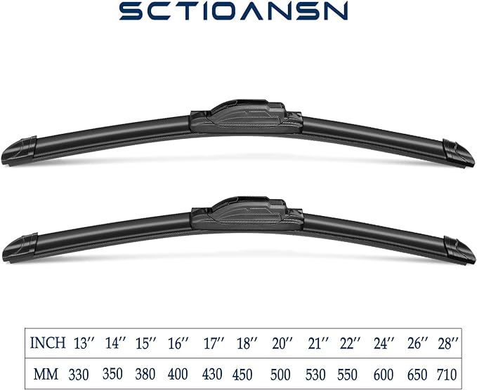 3pcs Windshield Wipers for Kia Soul 2010-2019, Kia Sorento 2011-2015, Original Equipment Automotive Replacement Windshield Wiper Blades for My Car- 24"/20"/11" (Pack of 3) J- HOOK