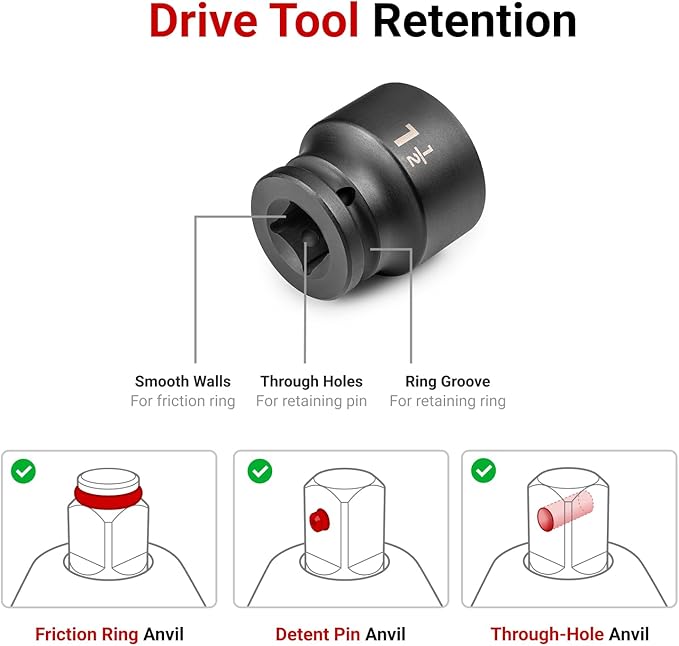 TEKTON 1/4 Inch Drive Impact Socket Set, 16-Piece | SID90107