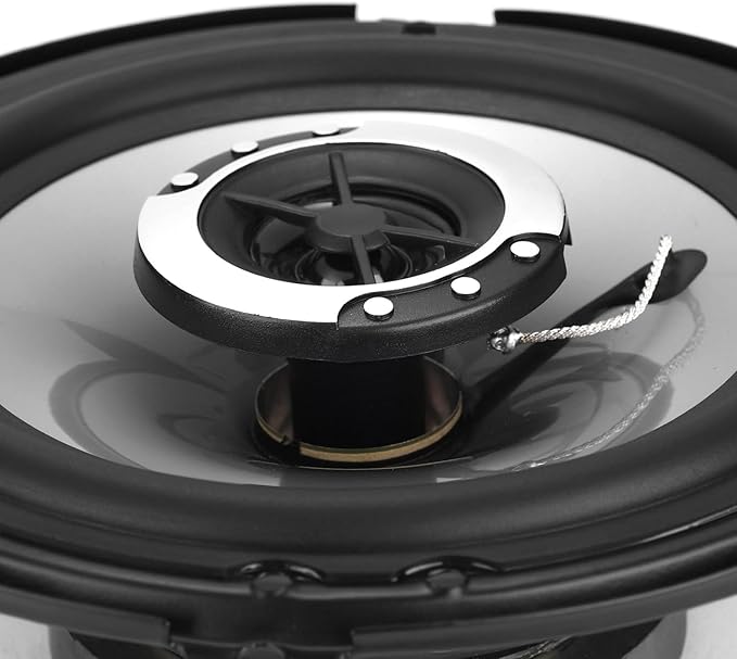 6in 2-Way Coaxial Car Speakers, 400W (100W RMS), Universal Car Stereo Speaker Replace, Auxiliary Coaxial Speaker W/Wire & Cover (Pair)