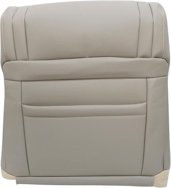 SecosAutoparts Driver & Passenger Bottom & Top Replacement Microfiber Leather Seat Covers #44 Sand Beige Tan Compatible with Toyota Tundra Sequoia Based SR5 Limited 2007 2008 2009 2010 2011 2012 2013