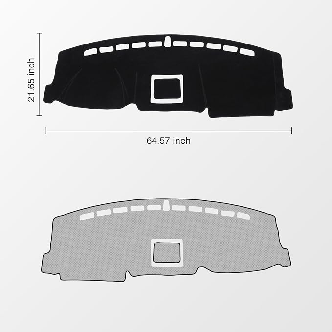 KUST Black Dash Cover for Ford Expedition 2018-2021 (Only fits 4.3-inch Touch Screen Dashboard. Not fits 12-inch/15.5-inch Touch Screen Dashboard) Dashboard Cover Non-Slip Accessories for Expedition