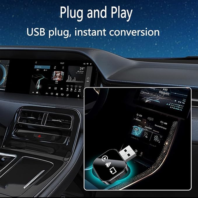 2026 Upgrade 3 in 1 Wireless CarPlay Adapter (for Android)