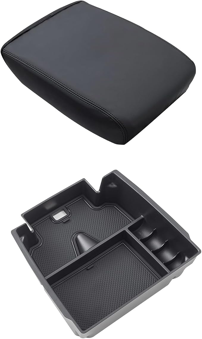 JDMCAR Center Console Organizer and Center Console Cover Compatible with 2023 2024 2025 Chevy Colorado/GMC Canyon Accessories