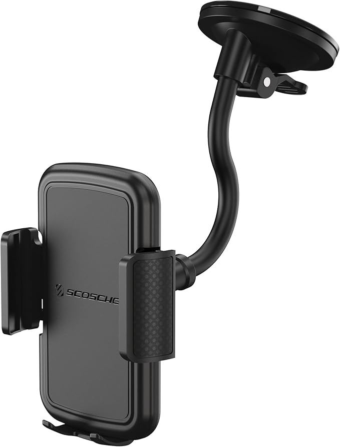 Scosche SUHVWDL-2XCES0 Universal Phone Mount, Rotatable Hands-Free Car Air Vent/Dashboard/Windshield Suction Cup Phone Holder Stand Compatible with iPhone 16/15/14/13/12 Series, Android (Pack of 2)