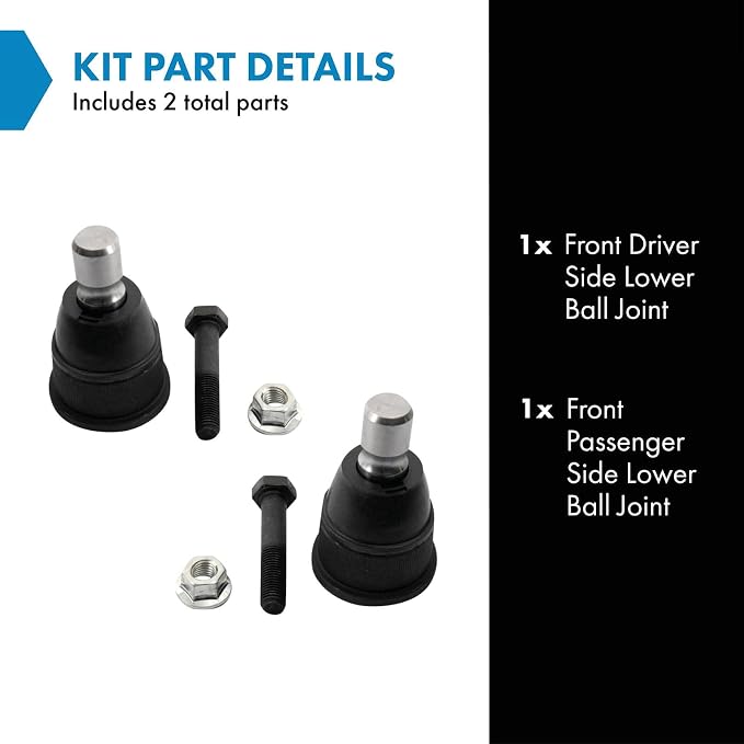 TRQ Front Lower Ball Joint Driver and Passenger Side Compatible with 2006-2012 Mazda 5 1998-2002 626 2000-2006 MPV