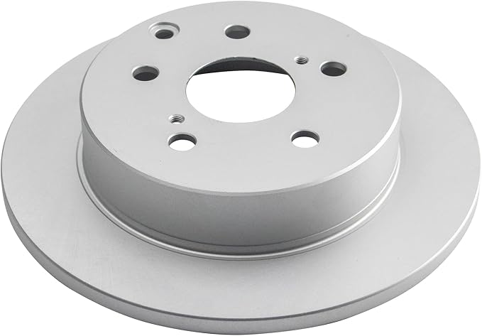 TRQ Rear Brake Rotor Set G Coated Solid Compatible with 2010-2012 Lexus HS250h 2006-2018 Toyota RAV4