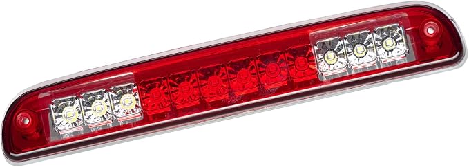 Third 3rd Brake Light LED for 1999-2016 Ford F250 F350 F450 F550 Super Duty, 1993-2011 Ford Ranger High Mount Rear Cab Brake Lights Assembly, 99-16 F-250 F350-F450 F-550 Cargo Stop Light (RED)