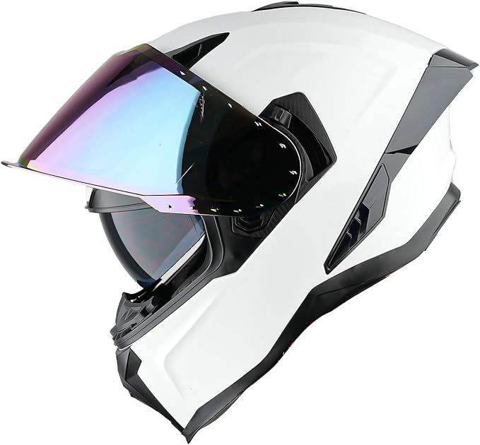 1Storm Motorcycle Full Face Helmet for Adults Men and Women Street Bike Racing Helmet DOT Approved with one Extra Clear Shield