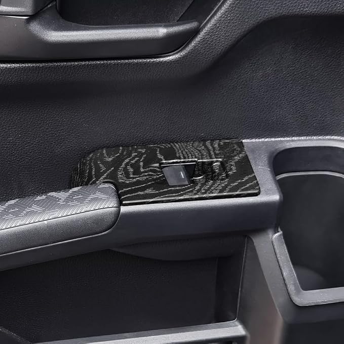 4Pcs Window Lift Cover for Toyota 4Runner 2025 2026 Interior Accessories (NOT Fit Tac0ma) Door Trim Cover Center Consoles ABS Decor Black Wood