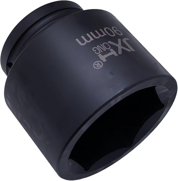 1-1/2" Drive Impact Socket, 6-Point, Heat Treated Cr-Mo Steel – Heavy Duty for Hydraulic Impact Wrench (90mm)
