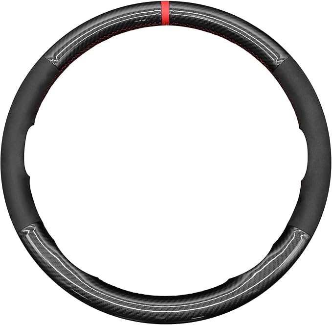 MEWANT Steering Wheel Cover for Chevy Silverado 1500/2500/3500 2003-2006 / Silverado 1500 2500HD 3500 Classic 2007 / Trailblazer 2002-2009 Hand-Stitched Steering Wheel Wrap