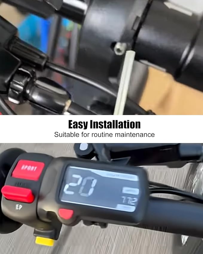 Throttle Control Grip Set Fit for Surron Light Bee X(LBX) S(LBS) Dirt Bike with Digital Speedometer and Brake Safety Switch