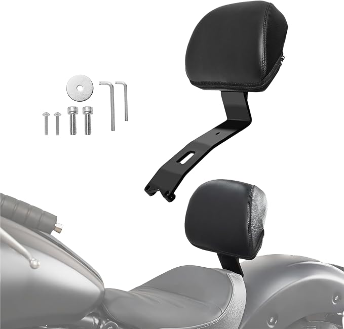 Driver Backrest Compatible with Indian Scout Sixty/Bobber/Classic Solo 2025+, Plug-In Rider Backrest Sissy Bar for Indian Motorcycle Accessories