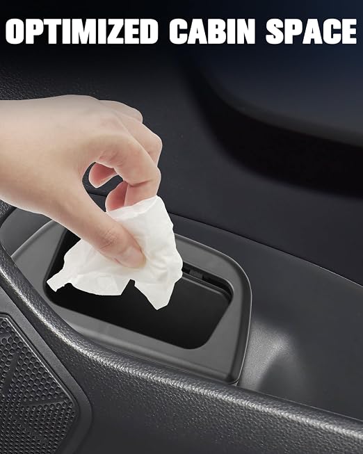 RAV 4 2025 Trash Can for Door 2025 Toyota RAV 4 Hybrid Accessories (LE/SE/XLE Premium/Woodland/XSE/Limited) Passenger Side Door | Car Door Trashcan w/Lid, ABS Plastic, Lightweight & Leak Proof | Black