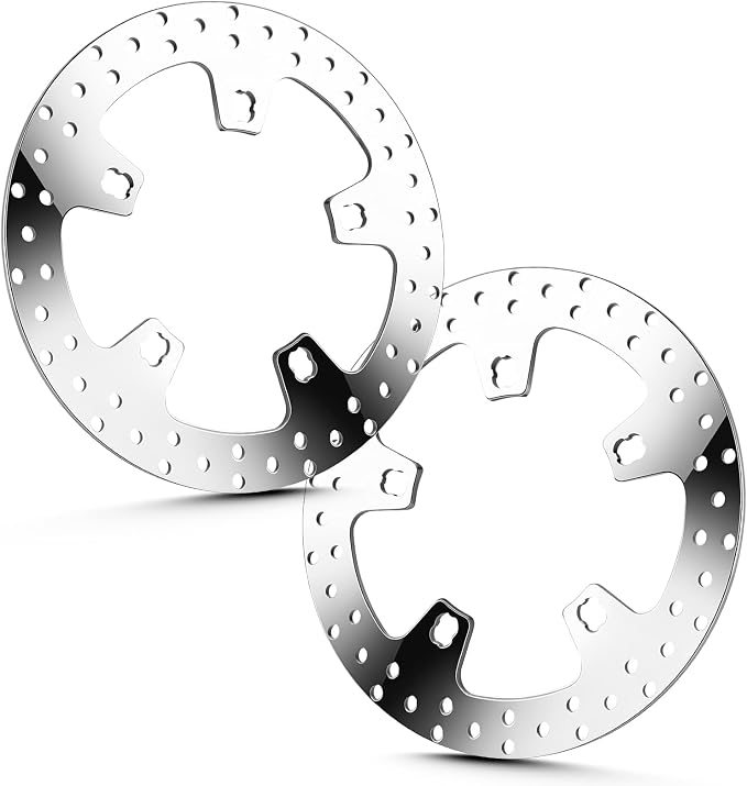 11.8" Polished Front Brake Disc Rotor Fit for Harley Davidson Touring, for Road King/Street Glide/Road Glide/Electra Glide/Tour Glide/Ultra Limited 2015-2022;Replace for 41500017-2 PCS