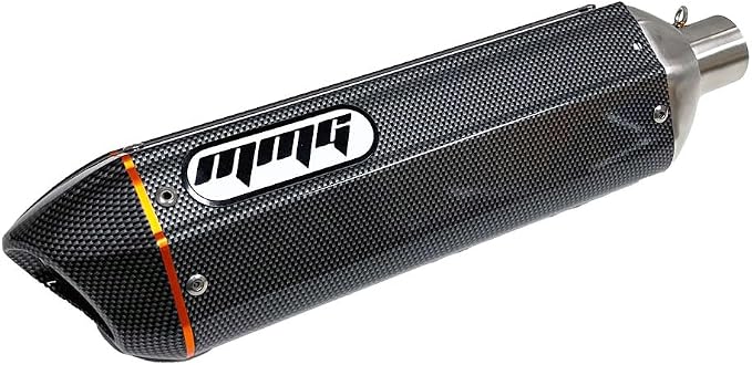 MMG Exhaust System Muffler for GY6 50cc 4 Stroke Scooters (Carbon Fiber Finish)