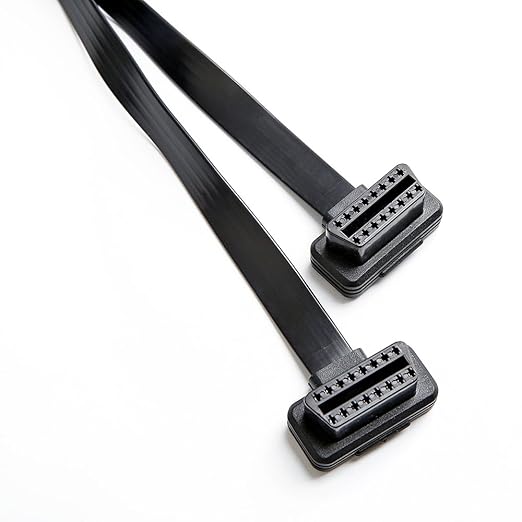 bbfly-B4 OBD II OBD2 16 Pin Splitter Extension 1 x Male and 2 x Female Extension Y Cable Adapter (1FT/30CM)