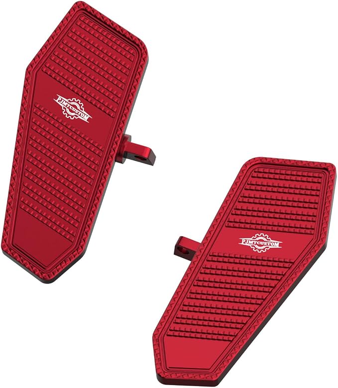 Red Rider's Mini Floorboards Foot Pedal with Male Mounting Bracket, Fits for Harley Davidson 2017-Before Mid-Control FX Dyna, Softail Models and 2016-Later Tourings