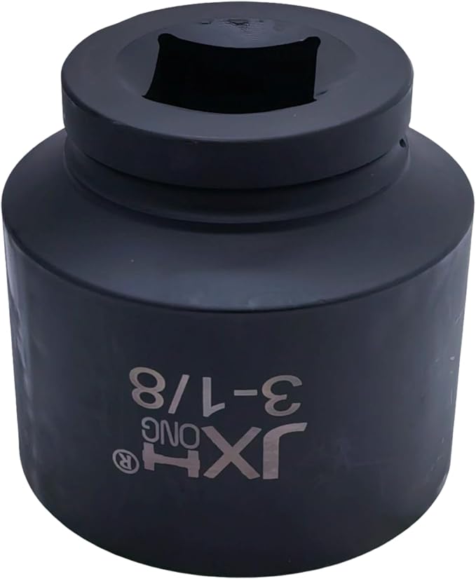 1-1/2" Drive Impact Socket, 6-Point, Heat Treated Cr-Mo Steel – Heavy Duty for Hydraulic Impact Wrench (3-1/8")