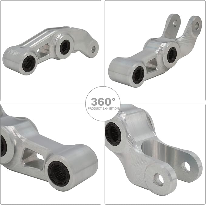 JFG RACING Sur Ron Suspension Linkage Kit Motorcycle Rear Progressive Suspension Link Kit Compatible To Sur Ron X X160 X260 Electric Dirt Bike ICE SILVER