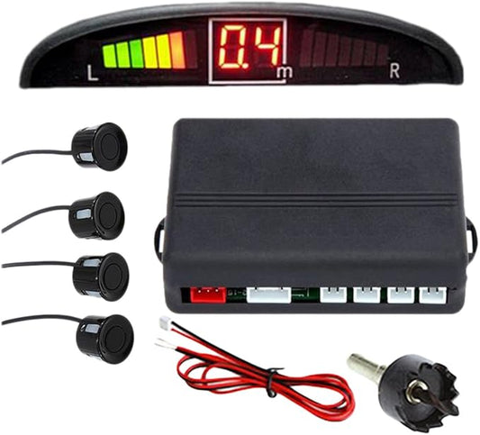 ZONETECh New 4 Parking Sensors LED Display Car Reverse Backup Radar System