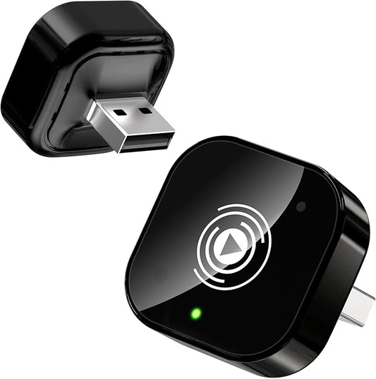 2025 Upgraded Wireless Carplay Adapter for iPhone, Plug&Play Auto-Connected Carplay Wireless Adapter Stable Fit for Cars-No Latency, BT5.3 CarPlay Dongle for Apple iPhone iOS 10+,Black