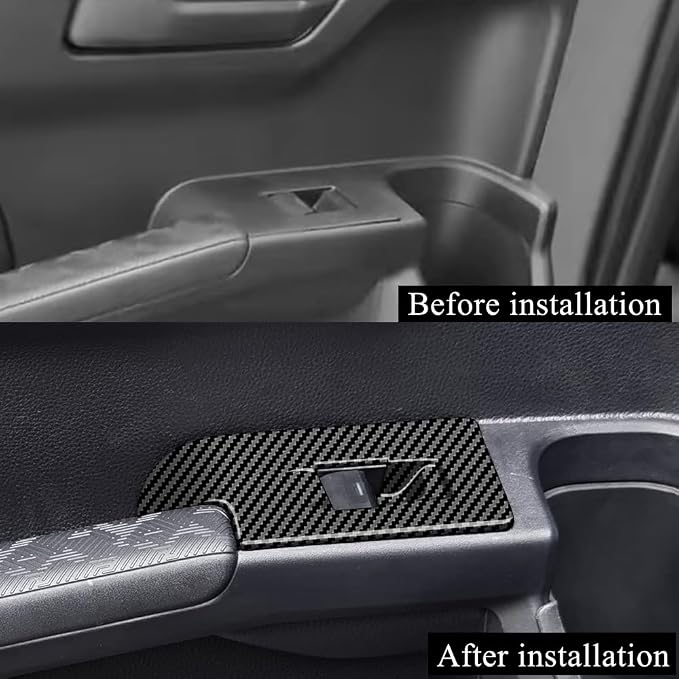 4Pcs Window Lift Cover for Toyota 4Runner 2025 2026 Interior Accessories (NOT Fit Tac0ma) Door Trim Cover Center Consoles ABS Decor Carbon Fiber
