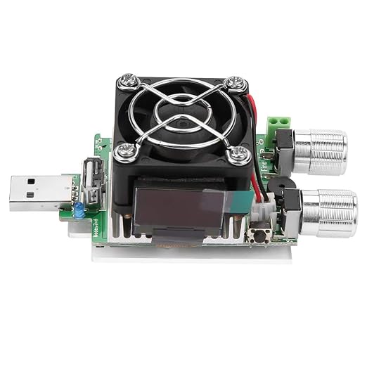 35W Adjustable USB Load Tester with LCD, Constant Current Electronic Load for Battery Voltage Capacity Testing