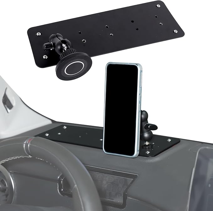 Car Central Control Multi-Function Phone Bracket Compatible with Ineos Grenadier 2020-2026 Dash Panel Track Cell Phone Holder Insert Accessories (Type G, Style B)