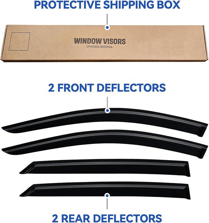 Window Visors Rain Guards for 2021 2022 2023 Buick Envision, Out-Channel Window Vent Wind Deflectors Visors Shades for 21 22 23 Buick Envision
