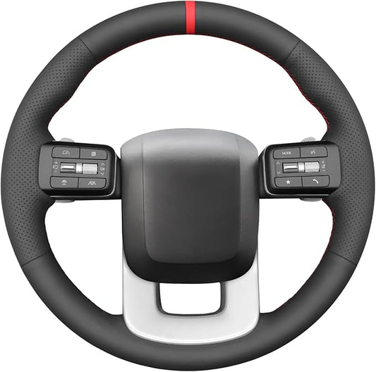 MEWANT Hand Stitch Steering Wheel Cover for Toyota Land Cruiser 2024-2026, Custom Fit DIY Wrap Interior Accessories