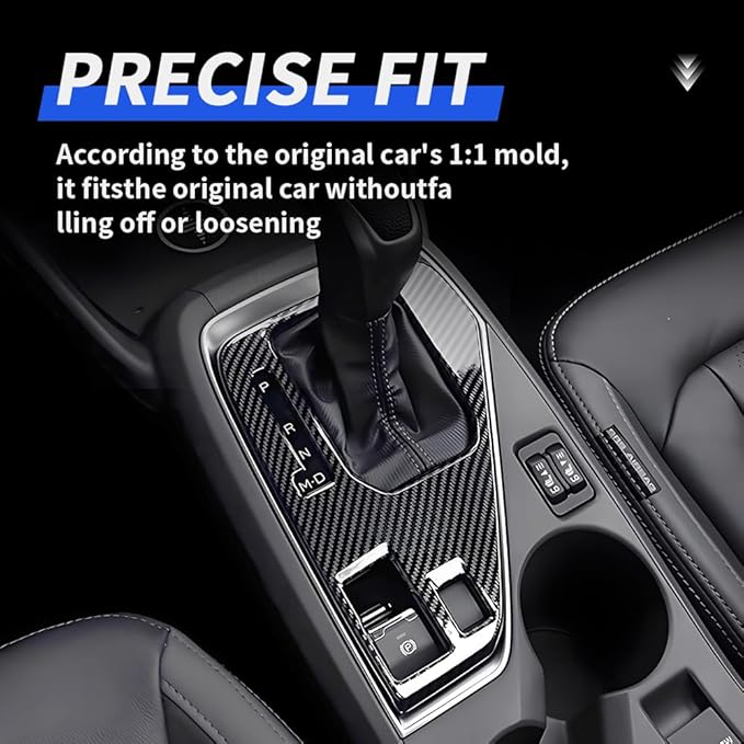 Car Central Control Gear Shift Panel Trim Cover for Subaru Crosstrek 2024 2025 2026 Auto Interior Decorations Accessories Center Console Protection Frame Chrome Carbon Fiber Style kit
