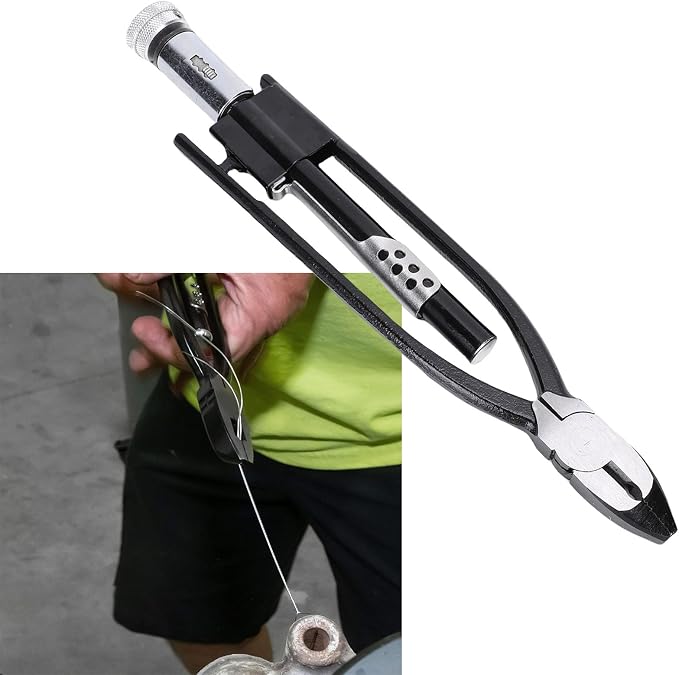 Reversible 11 Inch Safety Lock Pliers with Hardened Cutting Edges, Suitable for Aviation, Racing, Aerospace Maintenance and Repair Scenes