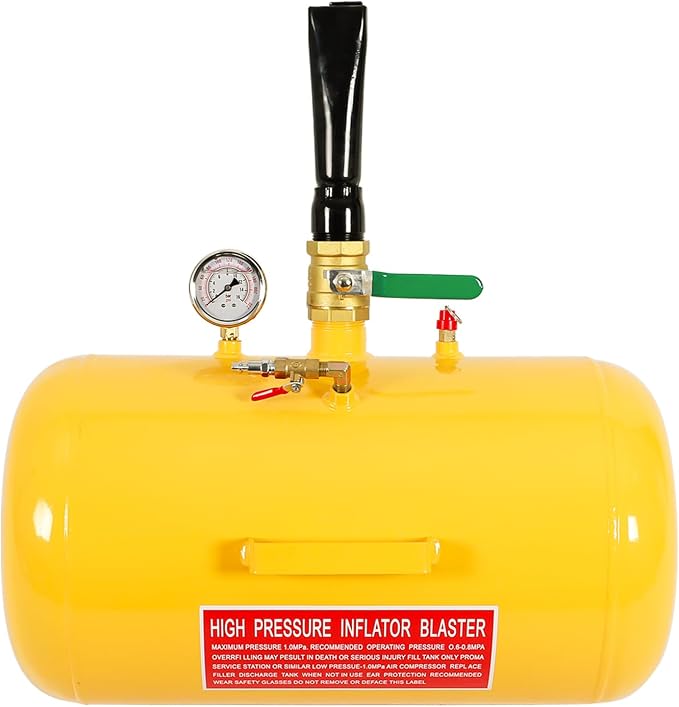 10 Gallon Air Tire Bead Seater - 145PSI Blaster Tool Seating Inflator w/Gauge Car Truck ATV Tank Heavy Duty