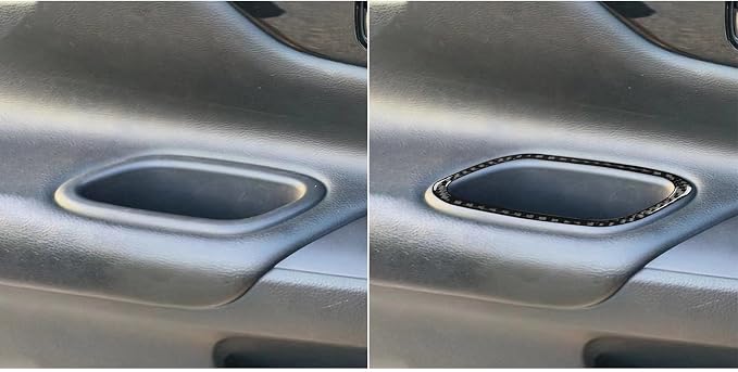 Soft Real Carbon Fiber Compatible with Nissan Altima 2013 2014 2015 2016 2017 2018 Interior Accessories Rear Car Door Armrest Slot Frame Cover Lid Trim Sticker