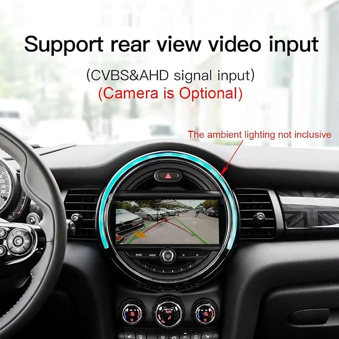 9''AHD Multimedia Car GPS Sat Nav Navigation Navigator Canbus Radio Stereo Player CarPlay Android Compatible with BMW Mini Cooper R50 R52 R53 R56 R57 R58 R59 F55 F56 F57/R55/Countryman R60/Paceman R61