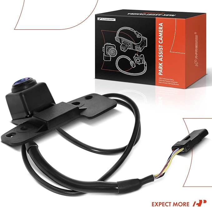 A-Premium Front View Backup Camera Compatible with Chevrolet | Parking Camera for Traverse 2018-2019 w/RPO Code UVH (360 Degree View) - Replace# 23165927 - Parking Assist Backup Camera