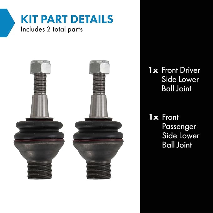 TRQ Front Lower Ball Joint Set Compatible with 10-19 BMW
