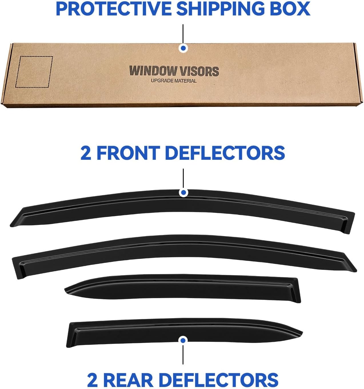 Window Visors Rain Guards for 2019-2025 Toyota Corolla Hatchback, Out-Channel Window Vent Wind Deflectors Visors Shades for 19 20 21 22 23 24 25 Corolla Hatchback