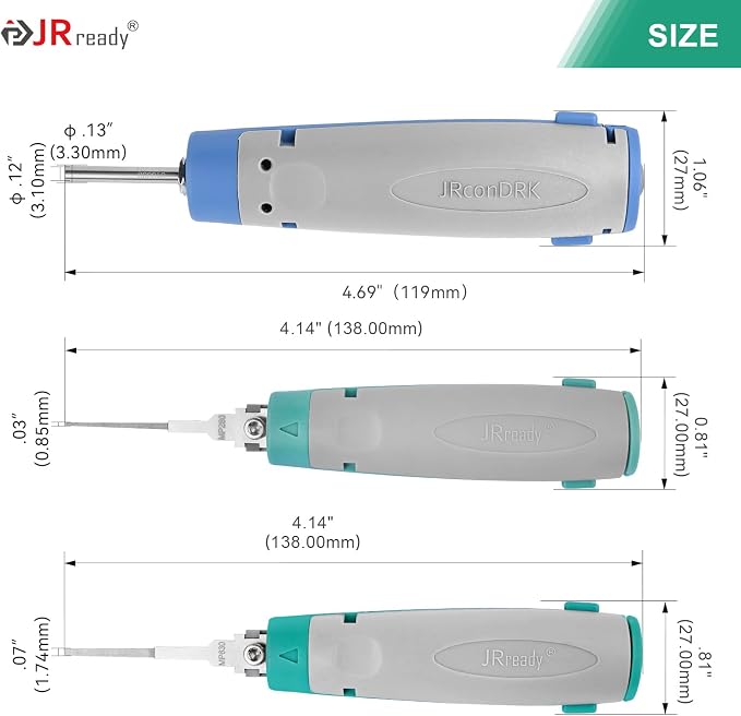 JRready Upgraded Pin Removal Tool Kit for Weather Pack&Metri-Pack Series Connector Terminals Extraction and Depinning Tool with DRK 785084 AMP 1.5mm Removal Tool JRconDRK15A03-01