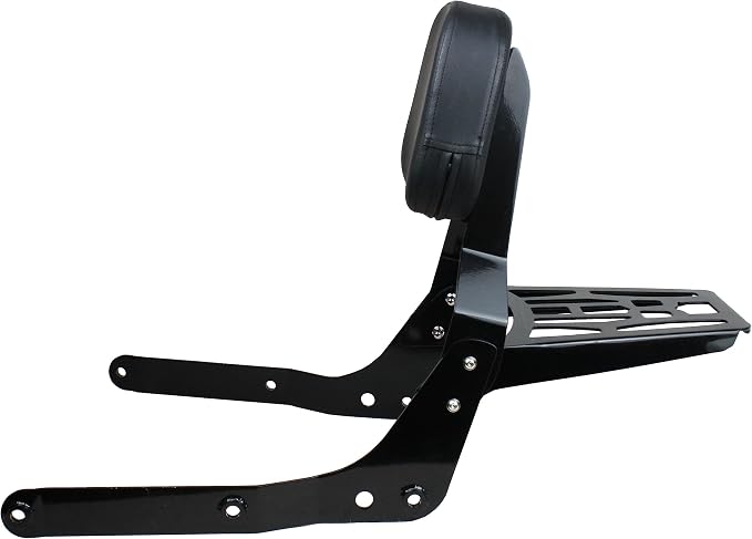 YHMOTO Passenger Sissybar Backrest with Luggage Rack for Honda Shadow Aero 750 VT750C 2004-2023 (Black)