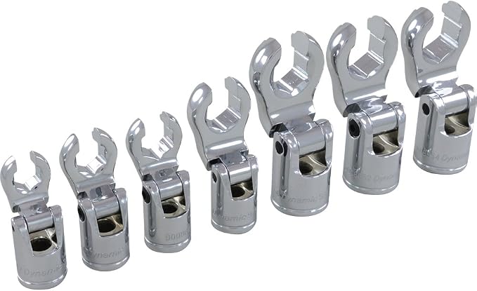 Dynamic Tools D010029 3/8" Drive SAE Flare Nut Socket Set (7 Piece), 3/8" to 3/4"