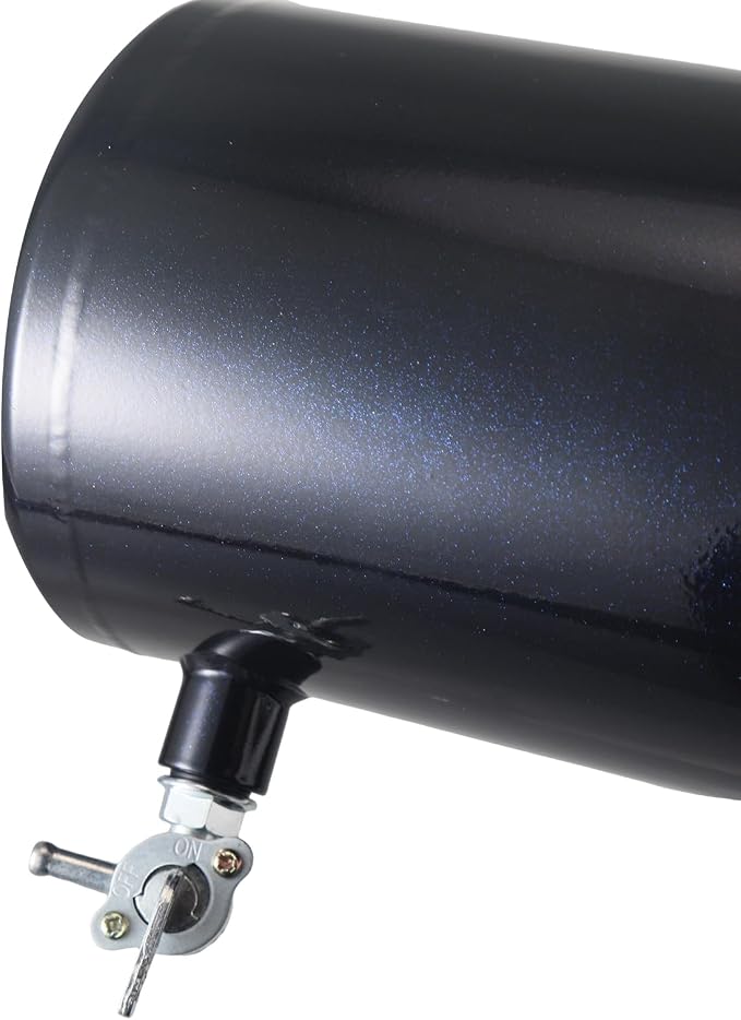 Upgraded 10x4.5" Aluminum alloy welding Gas Fuel Tank Cylinder(Premium Glossy Paint Finish Black) For Predator 212cc 196cc/6.5HP Go Kart and Gas Mini Bike,For Coleman CT200U BT200X CT200u-ex