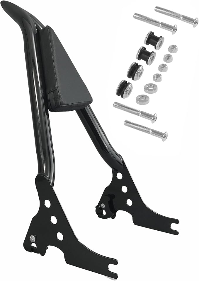 Harley Sportster Sissy Bar, Detachable Passenger Backrest for Iron 883 XL 883 XL 1200 (Fits 2004-2023 Models) (04-Black)