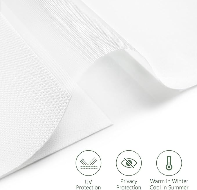Motorized Blinds with Remote, 95% Blackout Smart Electric Zebra Shades, Built-in Rechargeable Tubular Motor Automatic Blinds for Window Compatible with Alexa Google (Luxurious White, 30" W x 72" H)