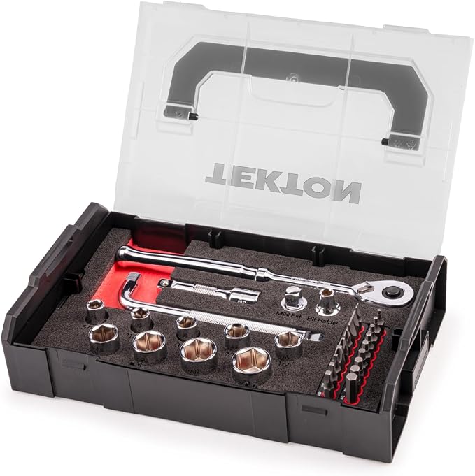 TEKTON 3/8 Inch Drive 6-Point Socket Set, 32-Piece | SKT96100