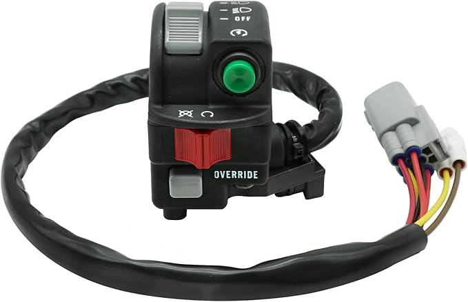 M MATI Left Handlebar Switch Start Stop Headlight Override for Kawasaki Brute Force 750 4x4i KVF750 2012-2021 46091-0243