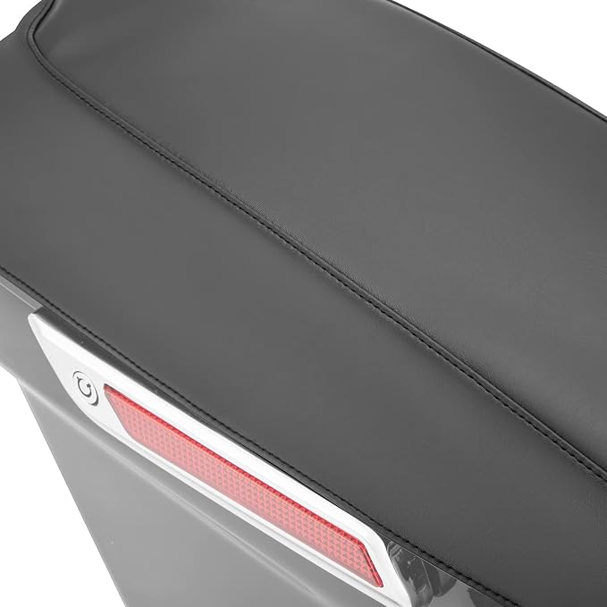 Mofun PU Leather Saddlebag Speaker Lid Bra Protective Covers Compatible with Harley Touring Road King Street Electra Road Glide 2014-2023