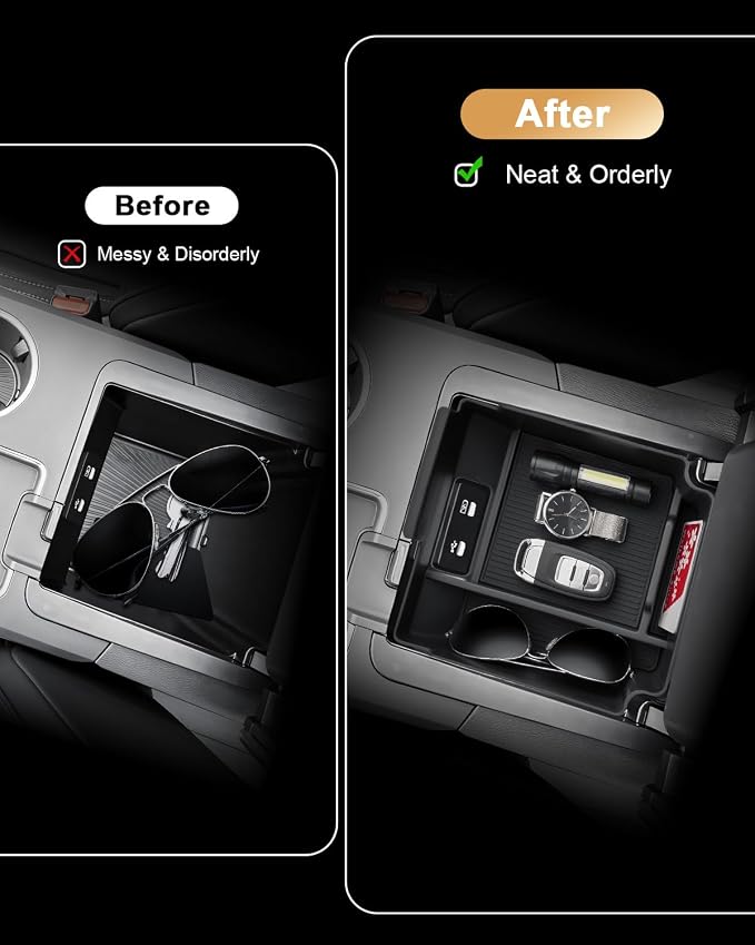 2026 Acura MDX Center Console Organizer - For 2025-2026 MDX Console Organizer Armrest Box Storage Tray - Compatible with 2025-2026 Acura MDX(Base/Technology/A-Spec/Advance/A-Spec Advance) Accessories