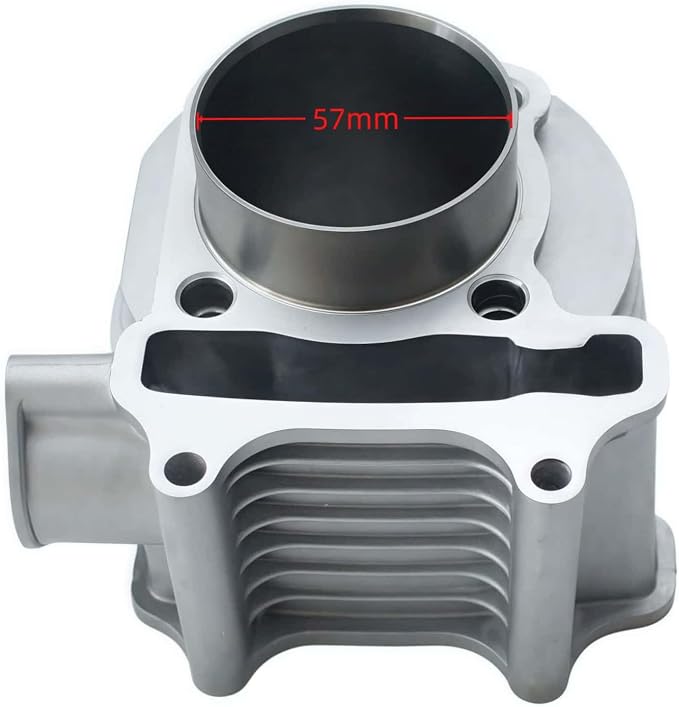57.4mm Big Bore Complete Cylinder Rebuild Kit Head Comp fit for 4 Stroke GY6 125cc 150cc 157QMJ 152QMI Engine Parts Chinese ATV Quad Scooter Go Kart